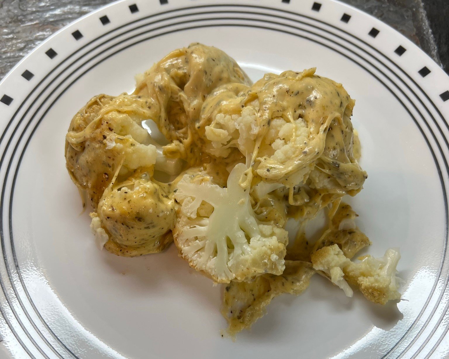 Cheesy Roasted Cauliflower