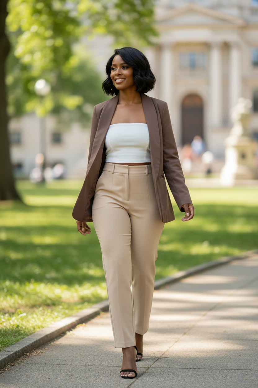 BROWN BLAZER