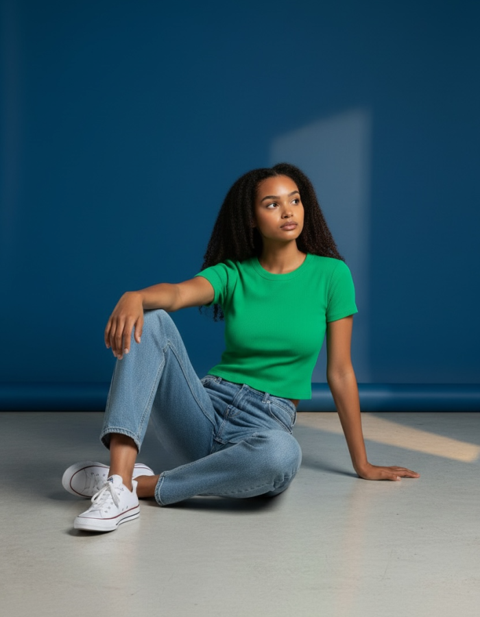 ZARA RIBBED CROP TOP