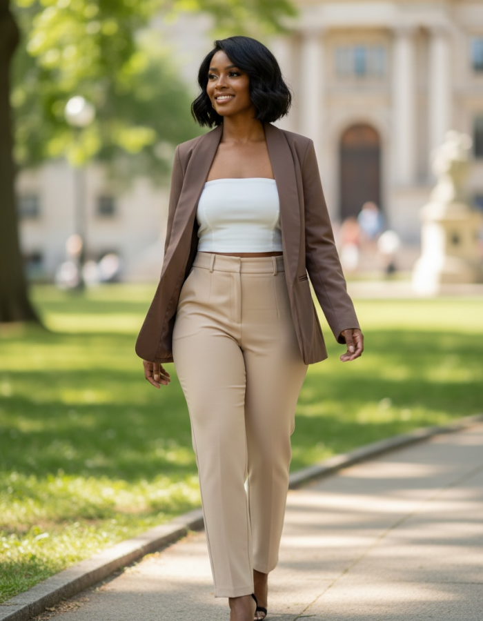 BROWN BLAZER